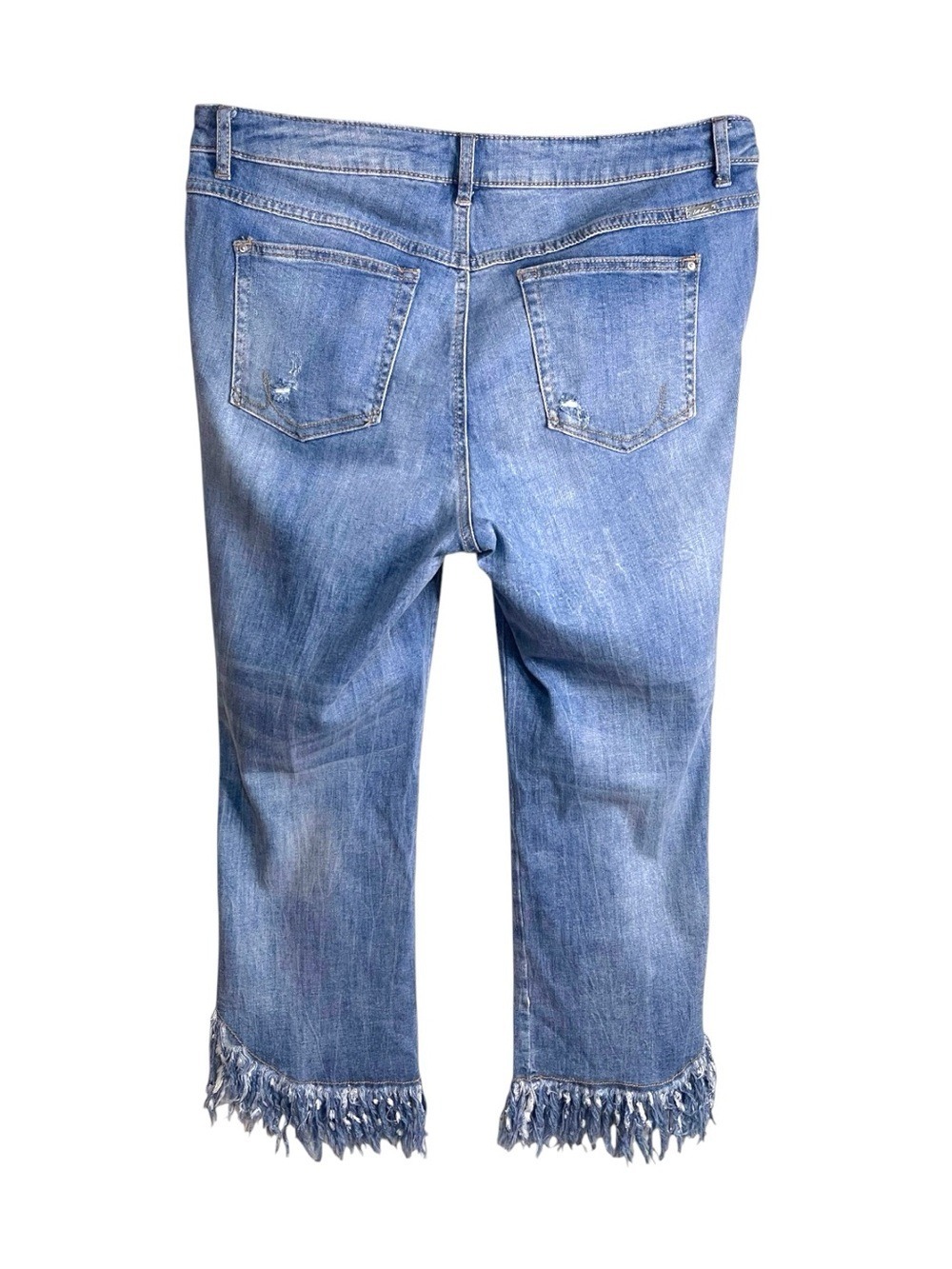 INC International Concepts Embroidered Cropped Jeans Size 16W - Picture 3 of 7